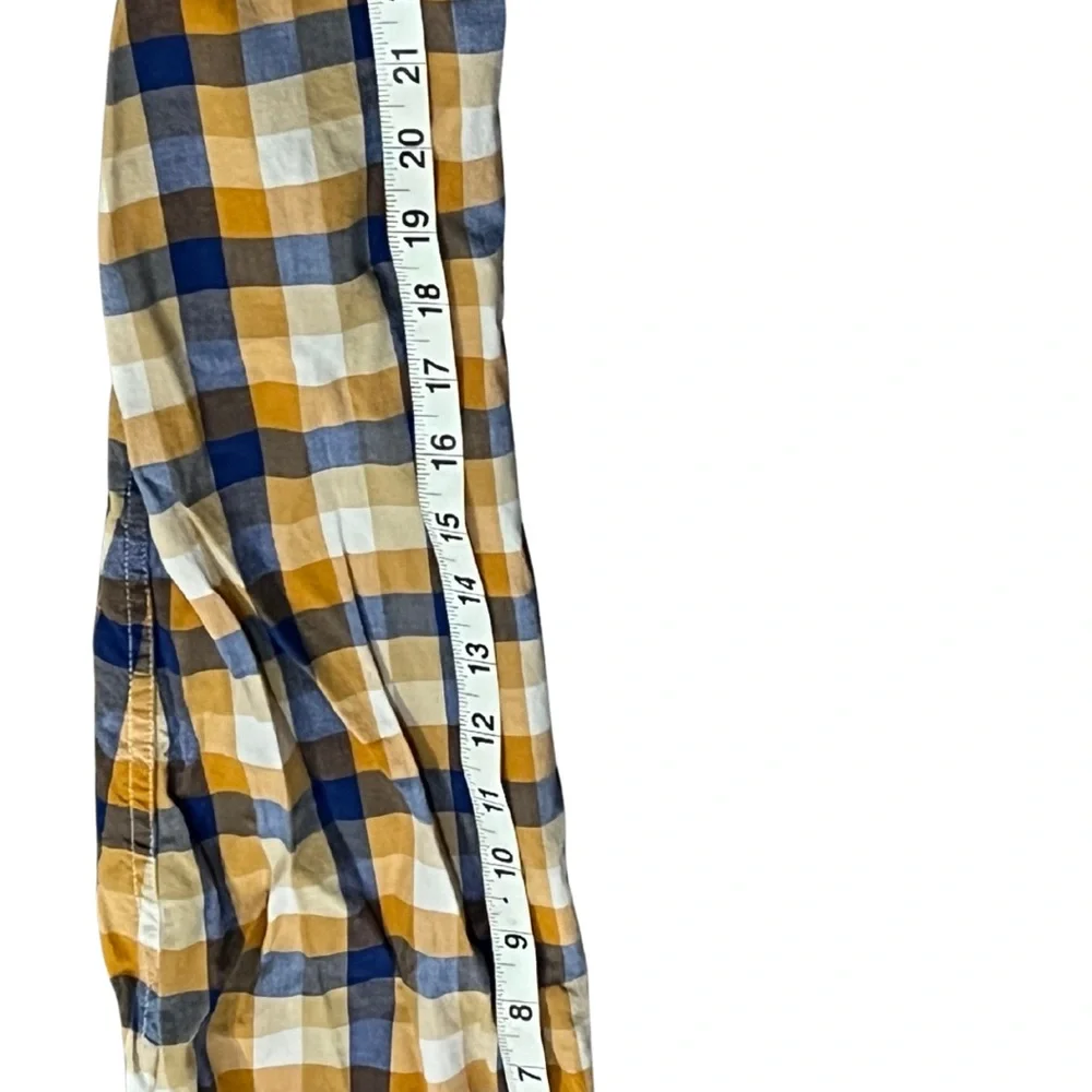 Hollister Stretch‎ Plaid Button‑Up Mens L Slim Fit Blue White Yellow - Picture 13 of 14